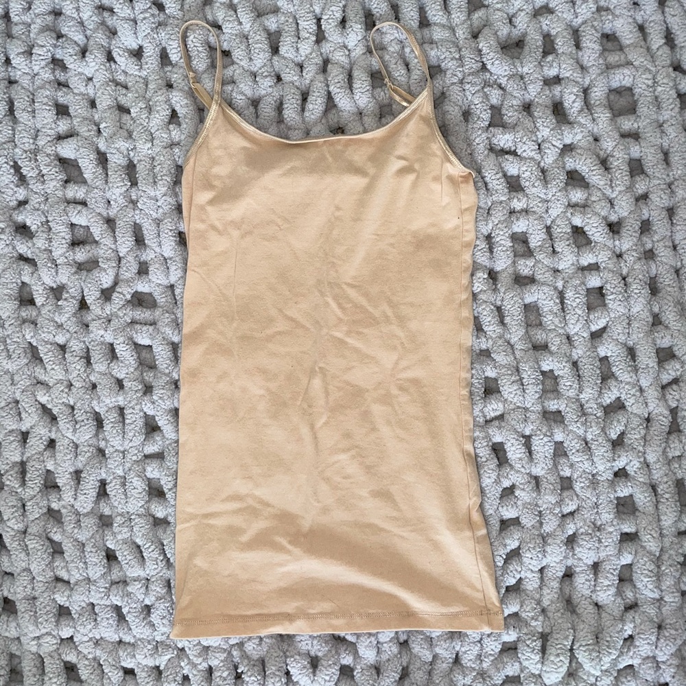 Nude cami with adjustable straps